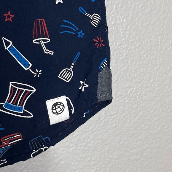 Free‎ Planet Navy Blue Button Down Fourth Of July Vibe Size XS - Picture 7 of 10